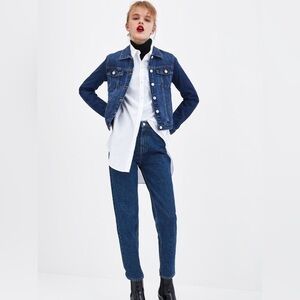 Zara Dark Wash Denim Jean Jacket